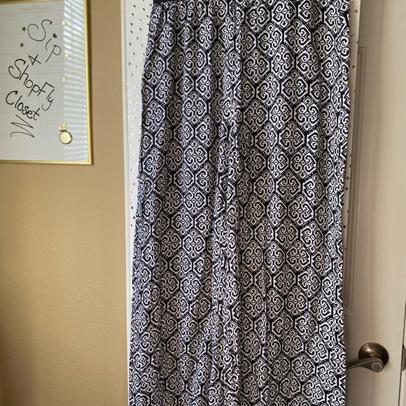 Double Click: Patterned Wide Leg Casual Soft Pants - Picture 3 of 8